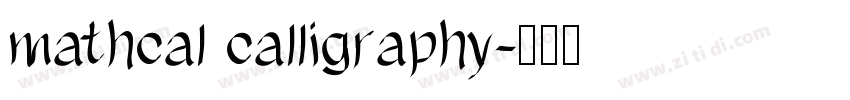 mathcal calligraphy字体转换